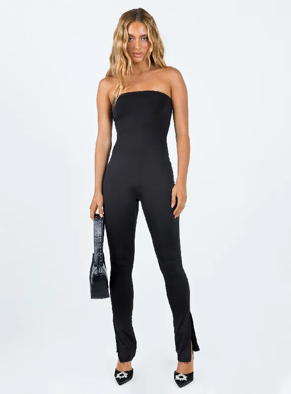 Lowry Strapless Jumpsuit Black