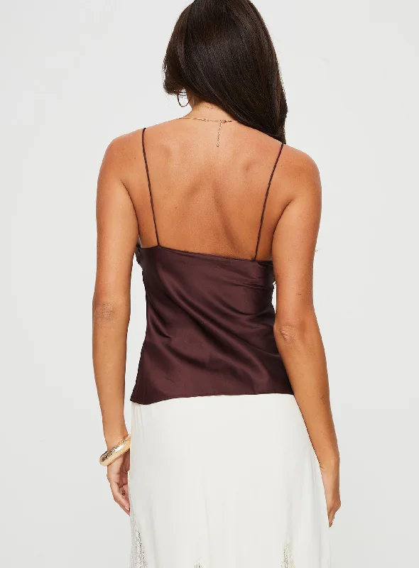 Mariah Cami Top Brown