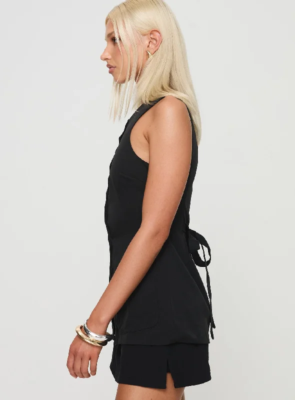 Mystick Vest Top Black