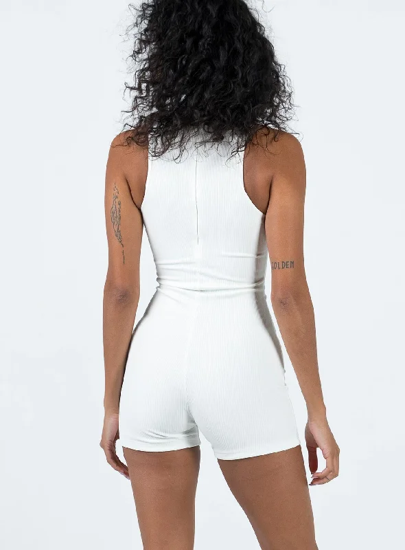 Nelda Romper White