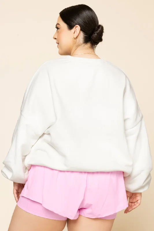 POPFLEX® Cloud Crewneck Sweater - White