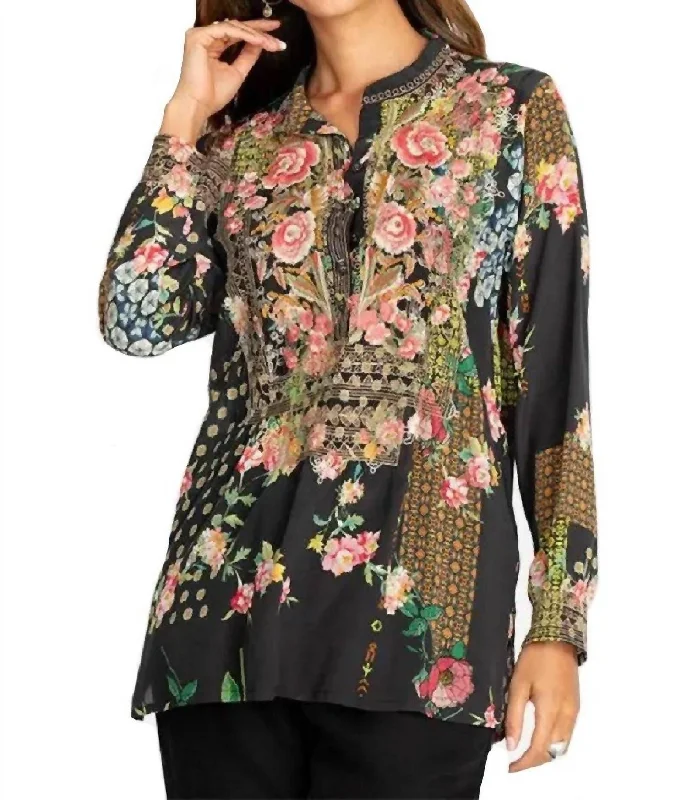 Rose Nephele Tunic In Multi