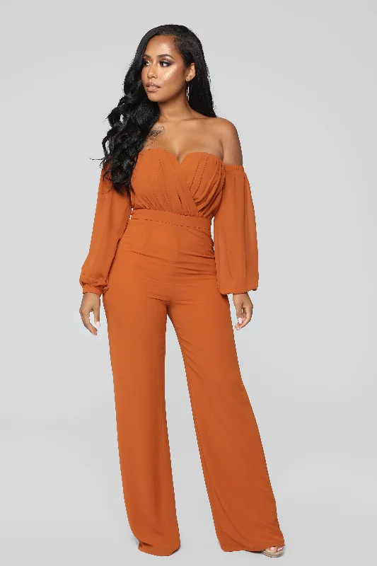 Spice It Up Jumpsuit - Brown