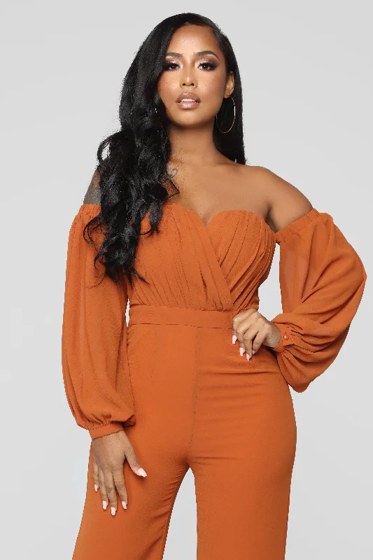 Spice It Up Jumpsuit - Brown