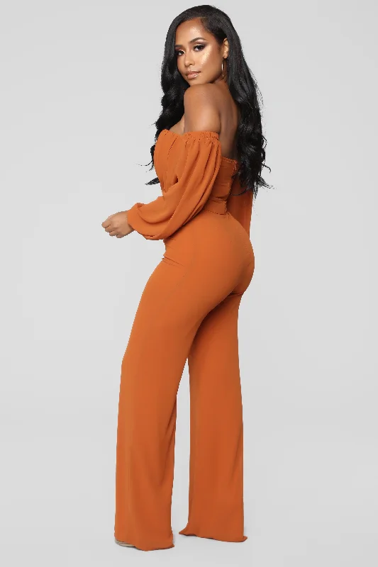 Spice It Up Jumpsuit - Brown