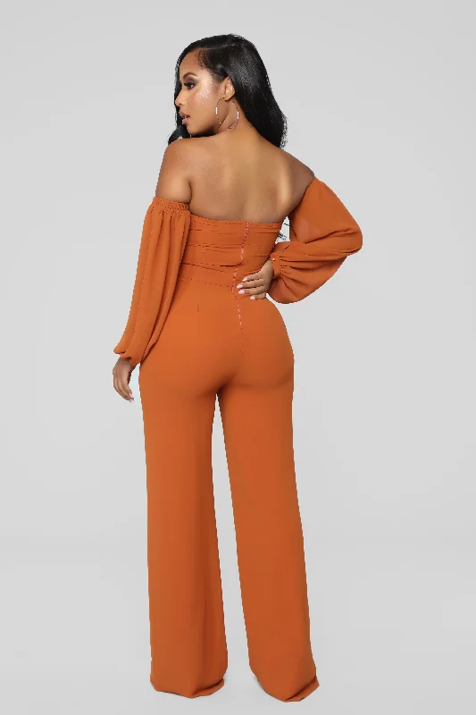 Spice It Up Jumpsuit - Brown