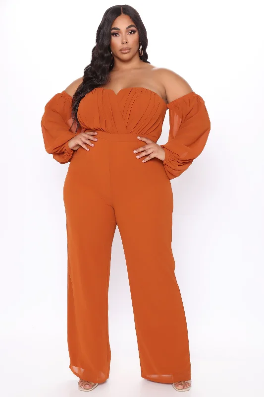 Spice It Up Jumpsuit - Brown