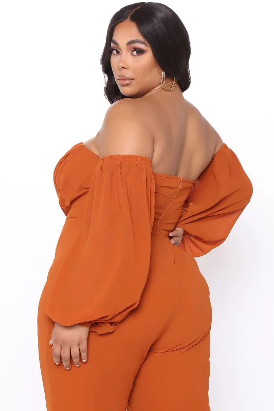 Spice It Up Jumpsuit - Brown