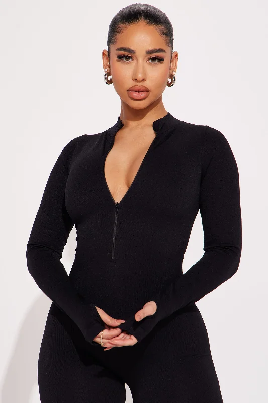 Sporty Spice Seamless Jumpsuit - Black