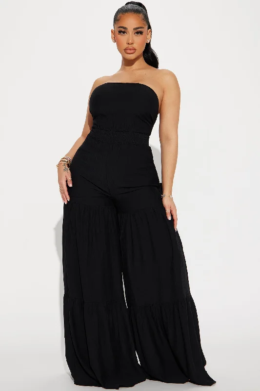 Talkin' Brunch Jumpsuit  - Black