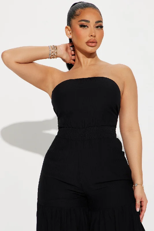 Talkin' Brunch Jumpsuit  - Black