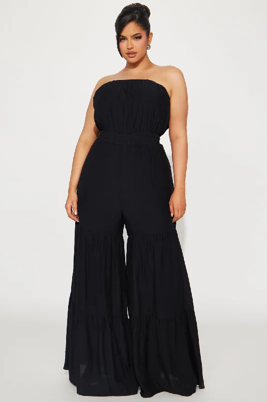 Talkin' Brunch Jumpsuit  - Black