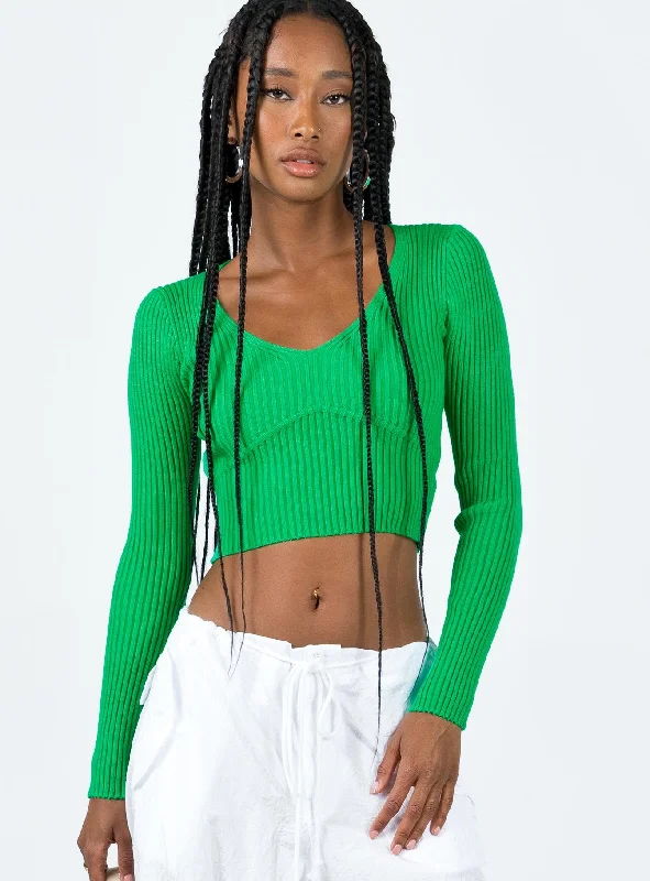 Trucco Long Sleeve Top Green