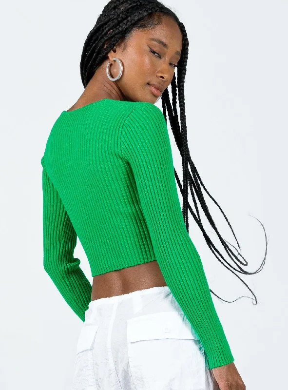 Trucco Long Sleeve Top Green