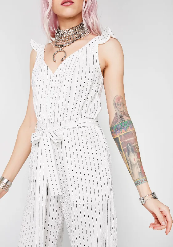 Unprofessional Striped Jumpsuit