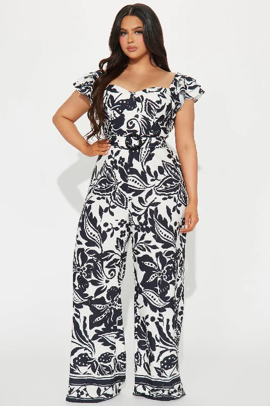 Vacay Galore Jumpsuit - Black/combo