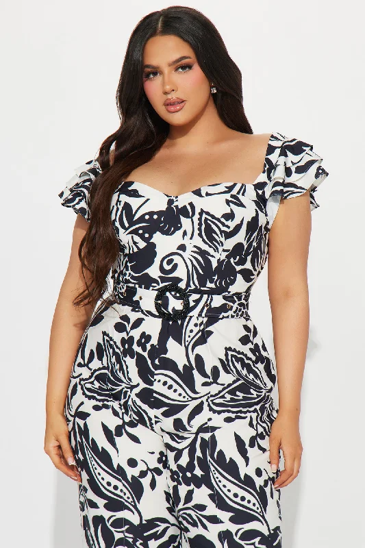 Vacay Galore Jumpsuit - Black/combo