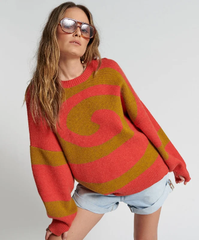 VORTEX KNIT SWEATER BROWN