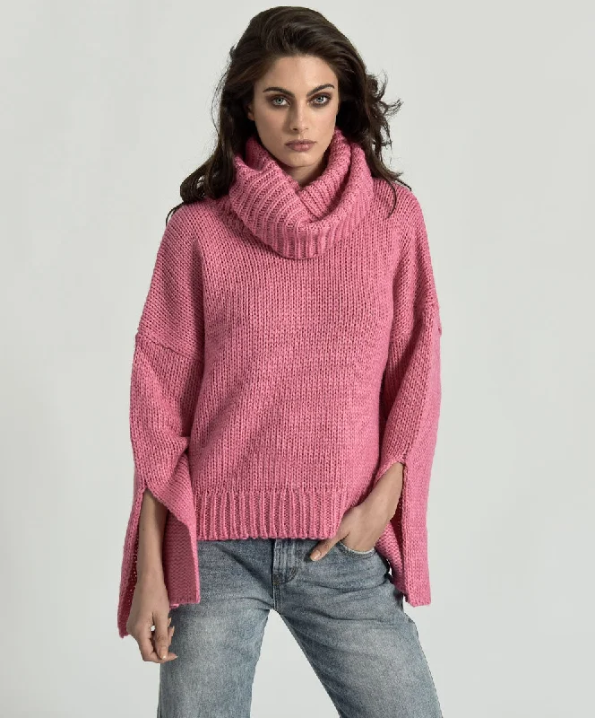 WINONA KEYHOLE ROLL NECK SWEATER