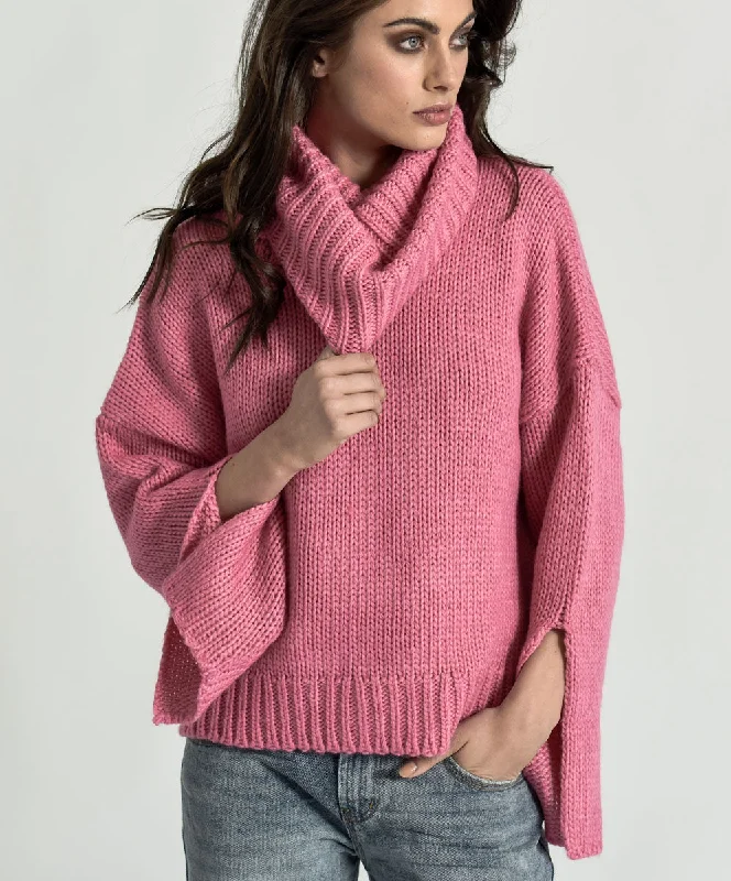 WINONA KEYHOLE ROLL NECK SWEATER