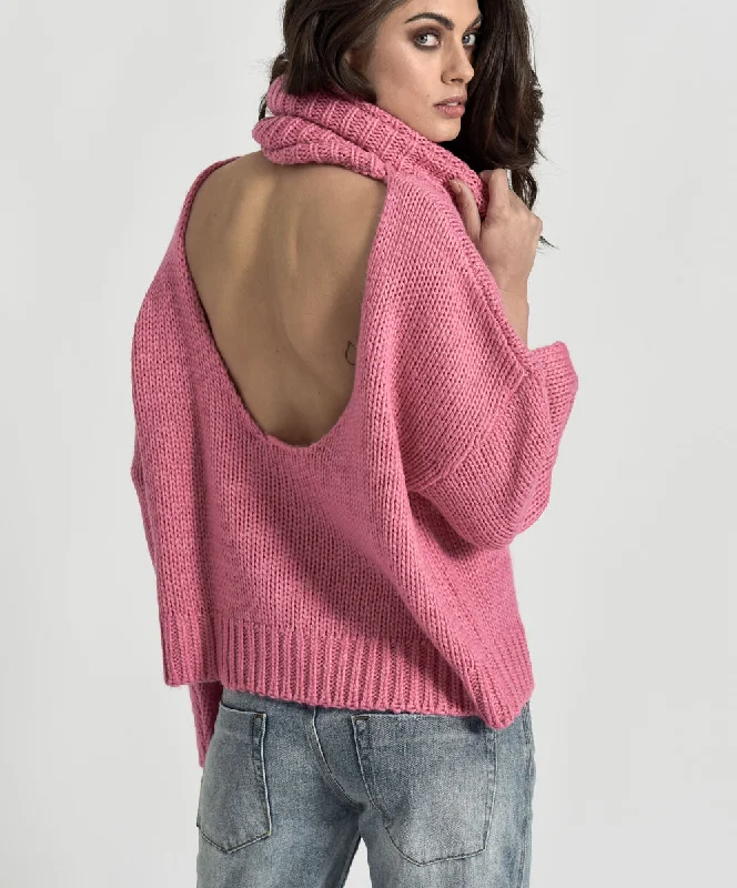 WINONA KEYHOLE ROLL NECK SWEATER