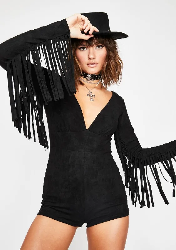 Yee MF Haw Fringe Romper