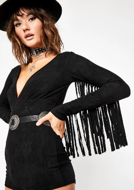 Yee MF Haw Fringe Romper