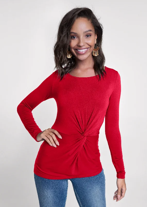 Knot twist front top - Red