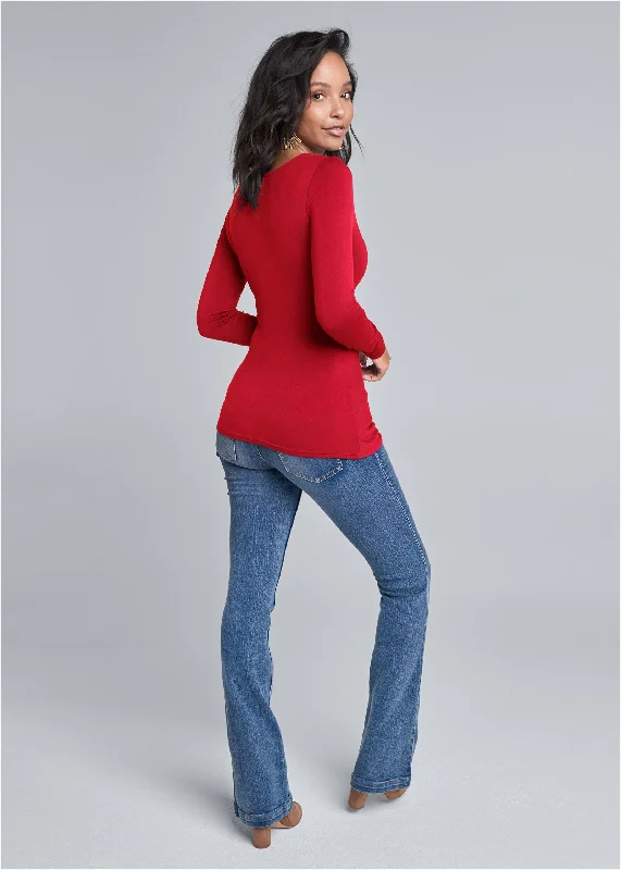 Knot twist front top - Red