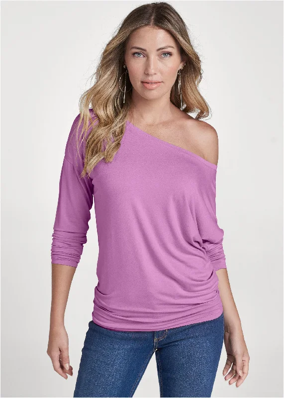 Casual long sleeve tee - Orchid