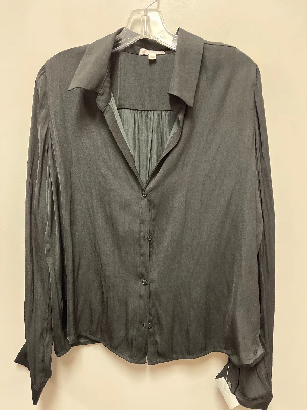 Blouse Long Sleeve By Gianni Bini In Black, Size: L