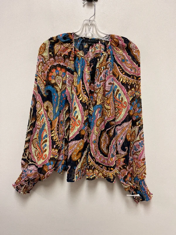 Blouse Long Sleeve By Sanctuary In Multi-colored, Size: S