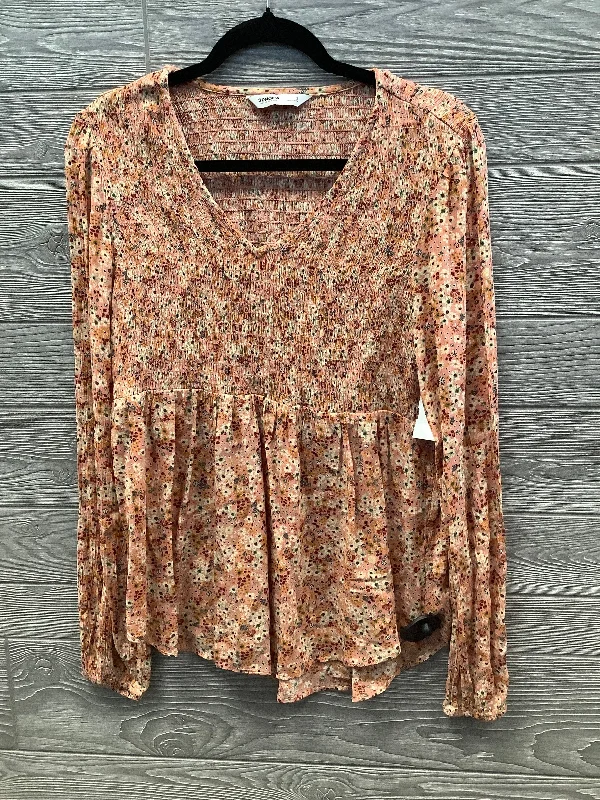 Blouse Long Sleeve By Sonoma In Orange, Size: S