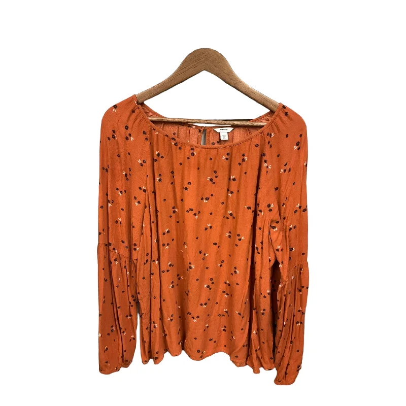 Blouse Long Sleeve By Sonoma In Orange, Size: Xl