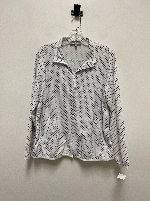 Blouse Long Sleeve By Talbots In Black & White, Size: Xl