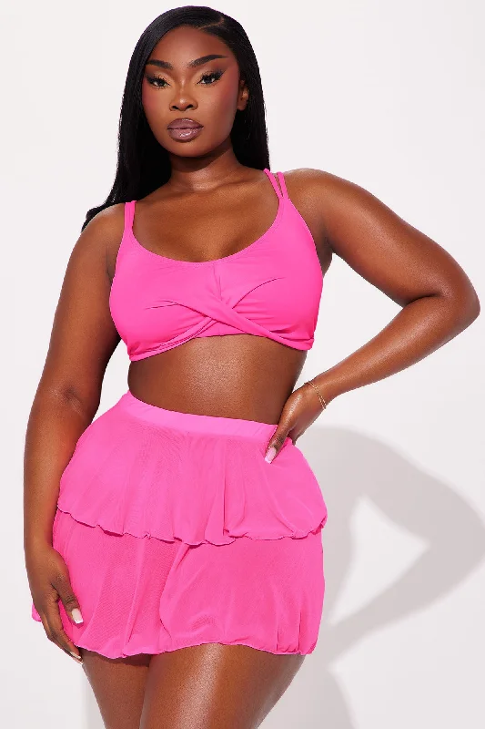 Marcia 3 Piece Bikini Set - Hot Pink