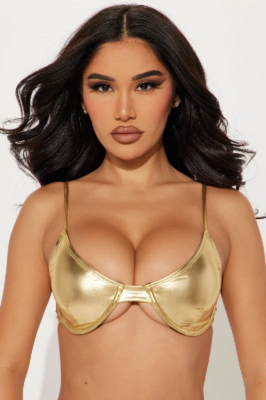 Maui Metallic Underwire Bikini Top - Gold