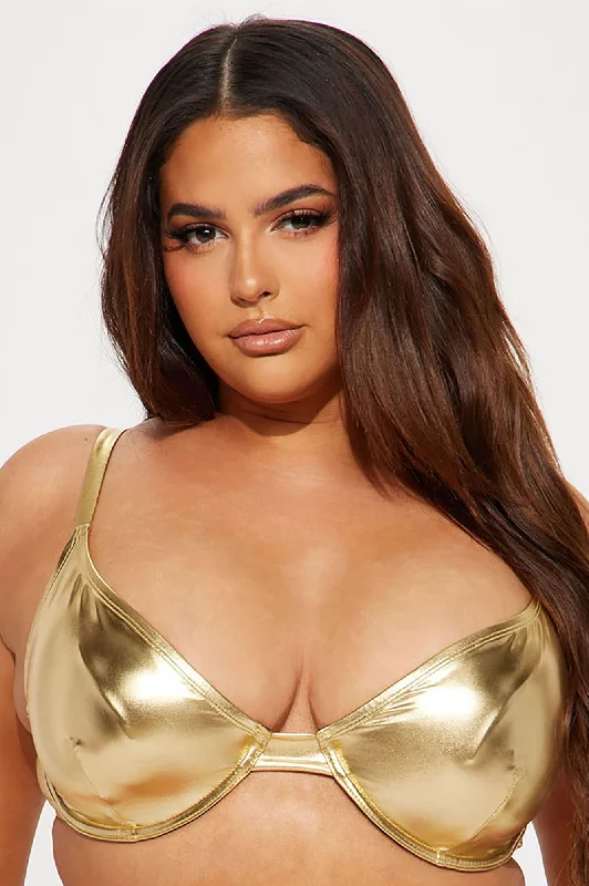 Maui Metallic Underwire Bikini Top - Gold