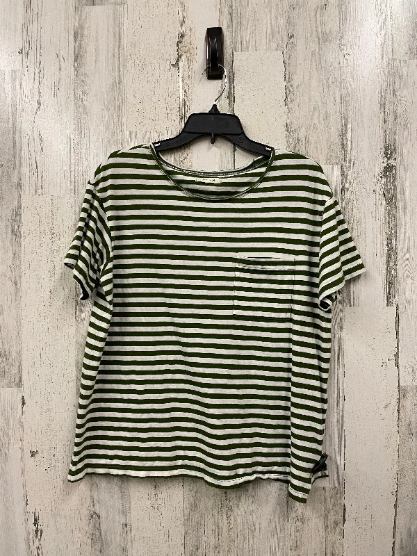 Top Short Sleeve Basic By Madewell In Green, Size: M