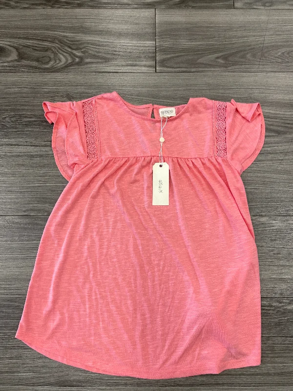 Top Short Sleeve By Clothes Mentor In Pink, Size: M