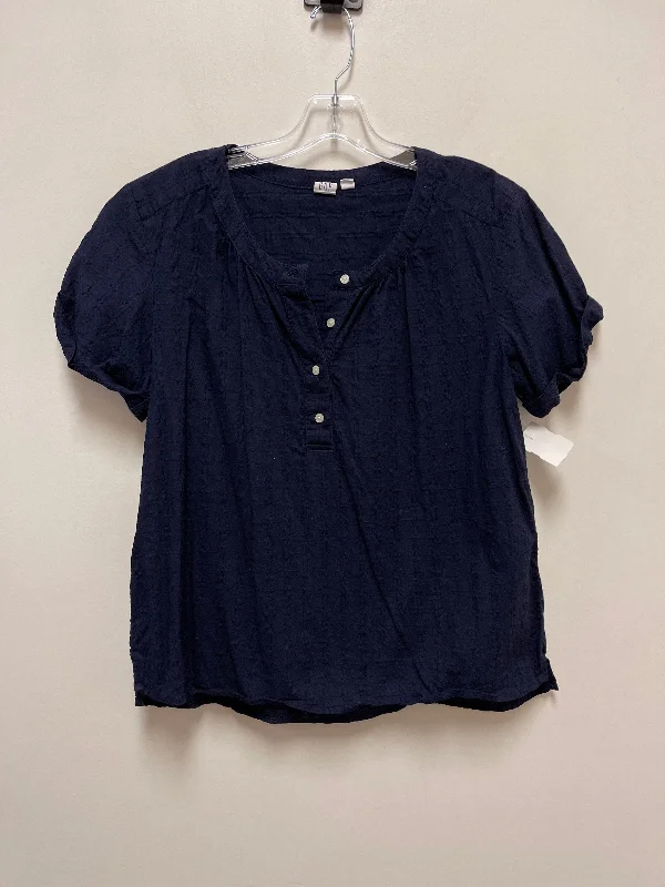 Top Short Sleeve By Gap In Navy, Size: M