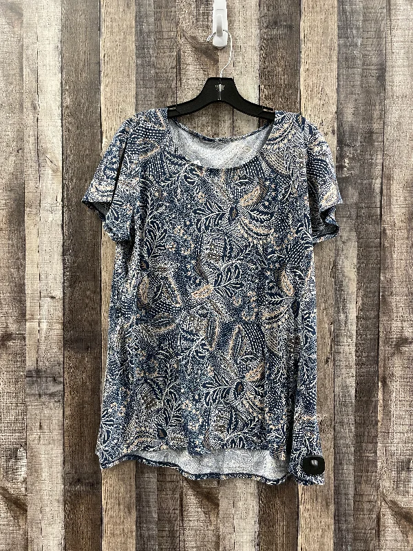 Top Short Sleeve By Pure Jill In Floral Print, Size: L