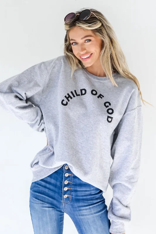 Heather Grey Child Of God Pullover