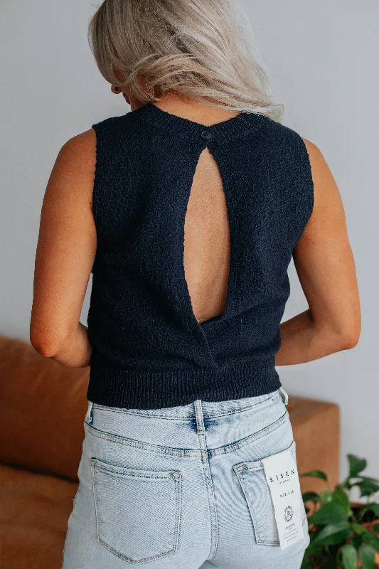 Patrea Knit Tank - Navy