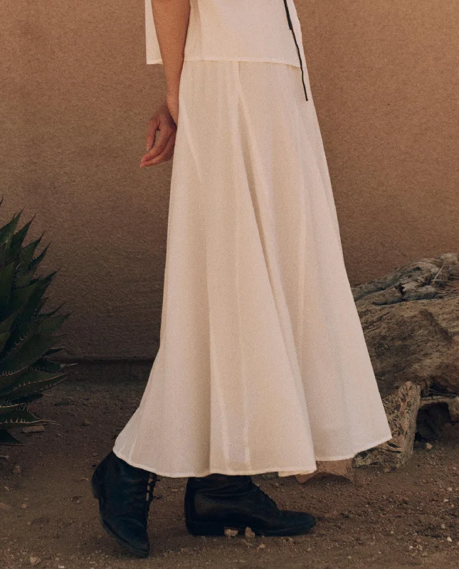 The Godet Skirt. -- White