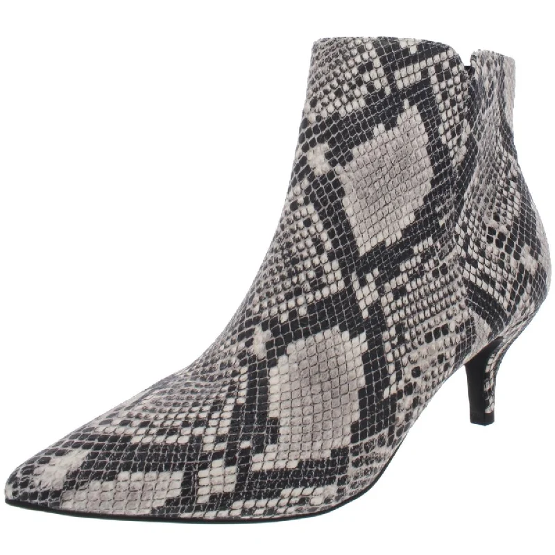 Isobel Womens Animal Print Pull On Ankle Boots