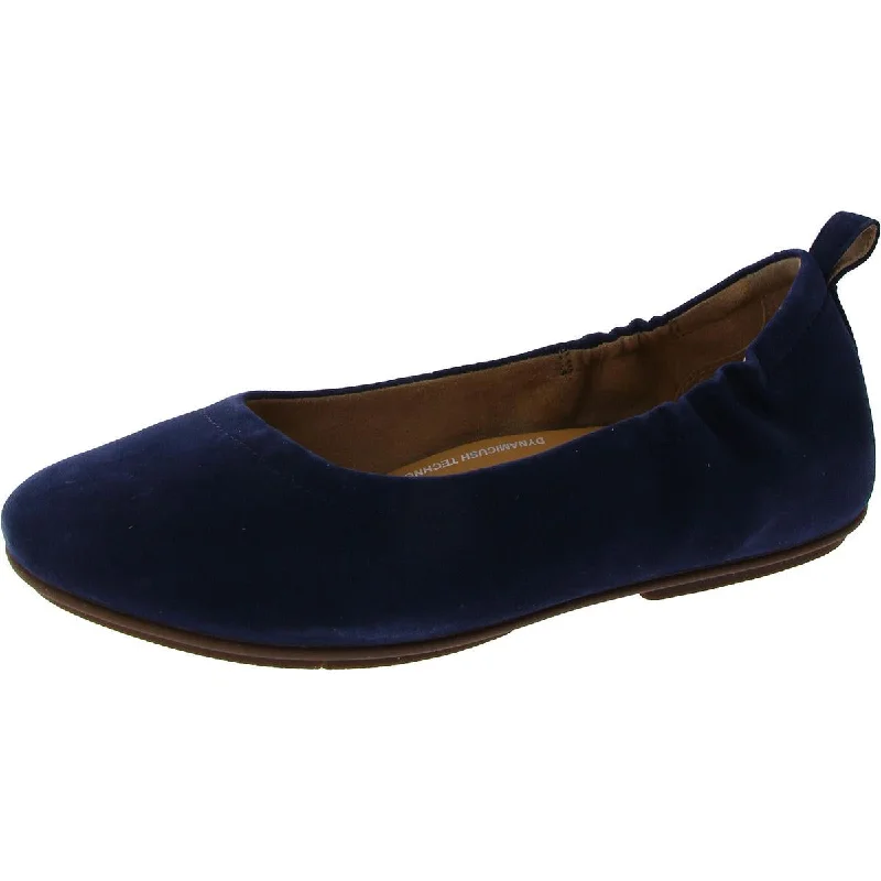 Allegro Womens Padded Insole Suede Ballet Flats