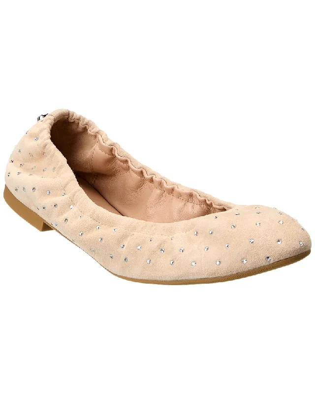 Stuart Weitzman Bling Suede Ballet Flat