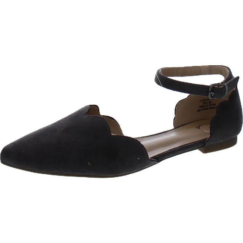 Womens Slip On Faux Leather D'Orsay