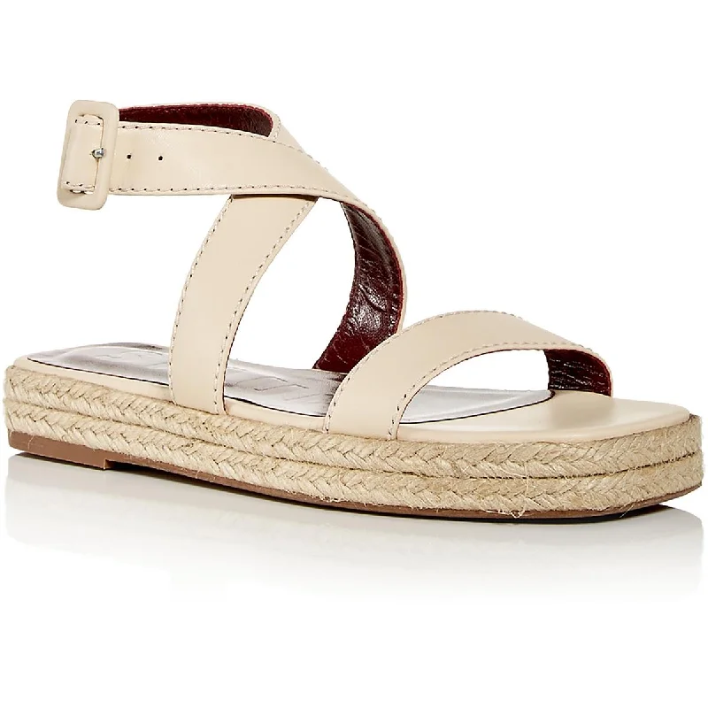 Lara Womens Leather Espadrille Slingback Sandals